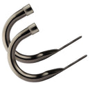 Full Stop - Pair of Holdaback Tiebacks with End Finials in Black Silk