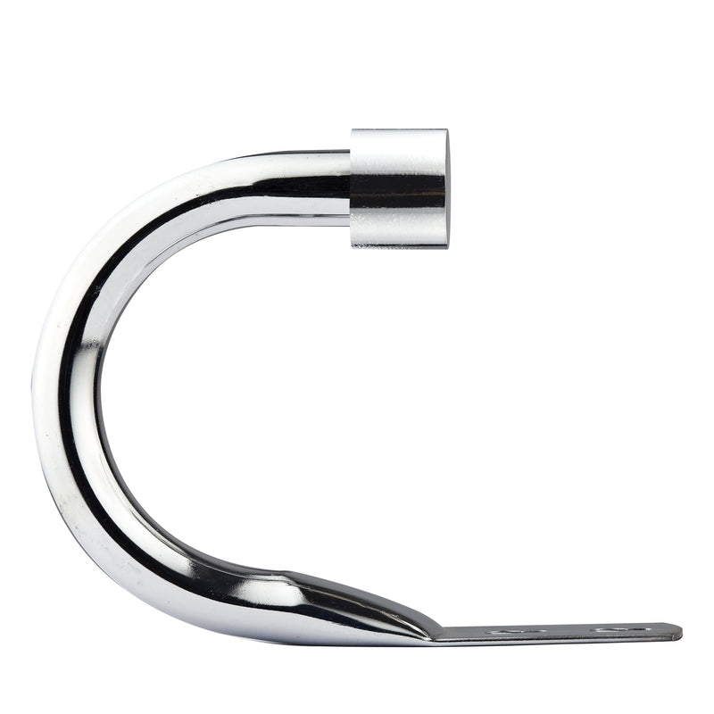 Full Stop - Pair of Holdaback Tiebacks with End Finials in Chrome