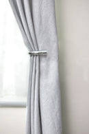 Full Stop - Pair of Holdaback Tiebacks with End Finials in Chrome