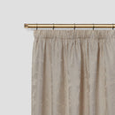 Full Stop - Extendable Curtain Pole with rings and pair of end finials in Antique Brass