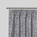 Full Stop - Extendable Curtain Pole with rings and pair of end finials in Black Silk