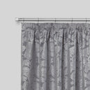 Full Stop - Extendable Curtain Pole with rings and pair of end finials in Chrome