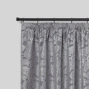 Full Stop - Extendable Curtain Pole with rings and pair of end finials in Matt Black