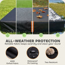 AIYAPLAY Sandbox Cover, Square Sandpit Cover with Drawstring & Elastic Band
