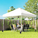 Outsunny 3x3 M Pop Up Gazebo W/ Wheels, One-Touch Party Tent, White
