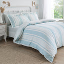 D & D Finlay Stripe Duvet Cover Set in Blue