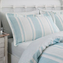 D & D Finlay Stripe Duvet Cover Set in Blue
