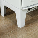 HOMCOM Electric Fireplace Freestanding W/Realistic Flame Effect, White