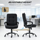 HOMCOM Office Chair, Computer Desk Chair with Dual-Layer Padding, Black