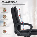 HOMCOM Office Chair, Computer Desk Chair with Dual-Layer Padding, Black