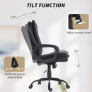 HOMCOM Office Chair, Computer Desk Chair with Dual-Layer Padding, Black
