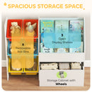 AIYAPLAY Toy Storage Unit, Childrens Bookcase with 6 Bins, Multicoloured