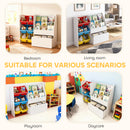 AIYAPLAY Toy Storage Unit, Childrens Bookcase with 6 Bins, Multicoloured