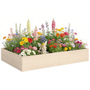 Outsunny Wooden Raised Bed for Garden, 620L Extra Large Raised Garden Bed