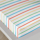 Bedlam Farmyard Friends Fitted Bed Sheet In Blue/Red/Green/Yellow Multi - Single