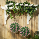 HOMCOM Set Of 2 Artificial Plant Topiary Balls, Faux Plants, Pink