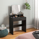 HOMCOM Dressing Table with Mirror, Drawers, for Bedroom, Black