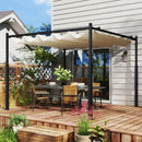 Outsunny 3 X 3(m) Pergola With Retractable Roof, 80mm Metal Column