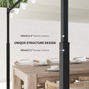 Outsunny 3 X 3(m) Pergola With Retractable Roof, 80mm Metal Column