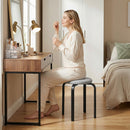 HOMCOM Stackable Stools Modern Cushioned Set of 4 Grey