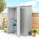 Outsunny Outdoor Storage Shed Steel Garden Shed W/ Lockable Door Grey