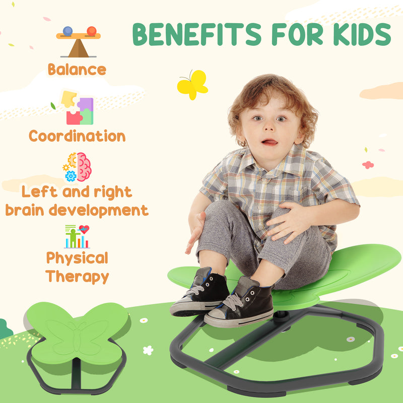 AIYAPLAY Butterfly-Shaped Kids Swivel Chair, Sensory Spinning Chair