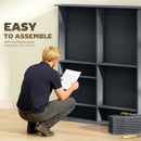 HOMCOM CD Storage Unit DVD Tower Blu-ray Storage Shelf for Office, Grey