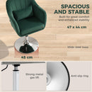 HOMCOM Retro Velvet Swivel Tub Chair With Steel Frame Dark Green