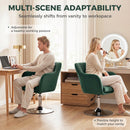 HOMCOM Retro Velvet Swivel Tub Chair With Steel Frame Dark Green