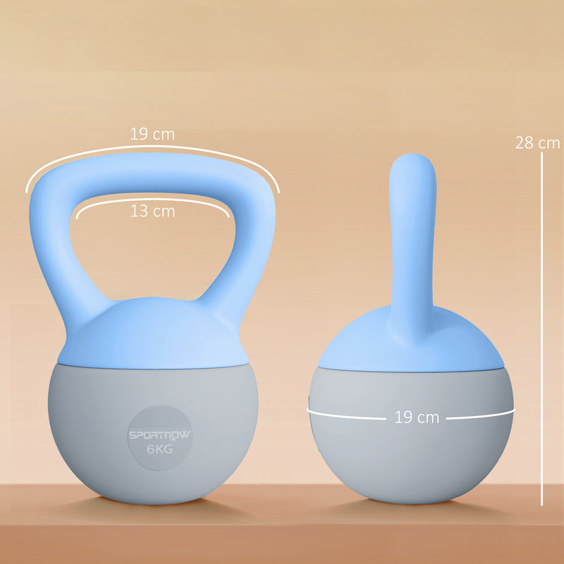 SPORTNOW 6KG Kettlebell w/ Soft Body, Non-Slip Handle
