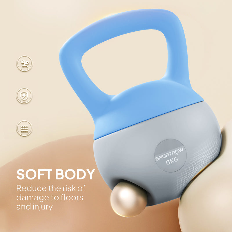 SPORTNOW 6KG Kettlebell w/ Soft Body, Non-Slip Handle