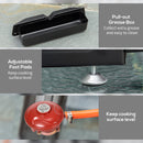 Outsunny Portable Gas Plancha BBQ Grill with 2 Stainless Steel Burner, 10kW