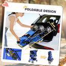 PawHut Pet Stroller Carrier Foldable Deluxe Walk Travel Dog, Blue