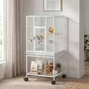 PawHut Bird Cage Detachable With Rolling Stand White