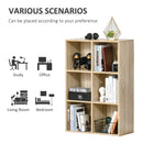 HOMCOM Cubic Cabinet Bookcase Storage Shelves For Home Office, Oak