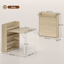 HOMCOM Folding Dining Table, Kitchen Table with Shelves Oak Wood Effect