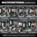 SPORTNOW Cable Crossover Machine, 300kg Multi Gym Cable Pulley System