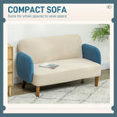HOMCOM Modern 2 Seater Sofa W/ Rubber Wood Legs 130 X 74 X 76cm
