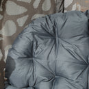 Outsunny Foldable Egg Chair with Cushions, Indoor Outdoor Swivel Lounger, Sand