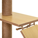 PawHut 130cm Cat Tree For Large Cats With Scratching Posts Toy Ball Yellow