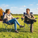 Outsunny Camping Chair Set of 2 Portable Folding Dark Blue