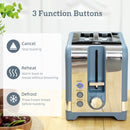 HOMCOM 3000W Rapid Boil Kettle And Toaster Set With Otter Thermostat, Blue