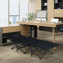 Foldable Camping Cot for Adults Heavy Duty Sleeping Bed with Slanted Headrest-Black