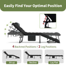 Foldable Camping Cot with Slanted Headrest and Side Pocket-Black
