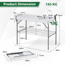Foldable Fish Cleaning Table 2 in 1 Outdoor Food Preparation Workstation with Sink