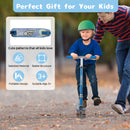 Foldable Kids Scooter Adjustable with Lighted Wheels and Kickstand-Blue
