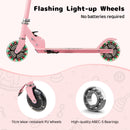 Foldable Kids Scooter Adjustable with Lighted Wheels and Kickstand-Pink