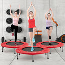 Foldable Mini Trampoline with Springs and Padded Cover-Red