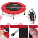 Foldable Mini Trampoline with Springs and Padded Cover-Red