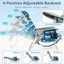 Set Of 2 Lightweight Aluminium Frame Folding Beach Chairs